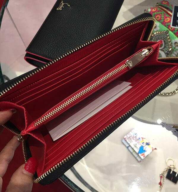 2018SS 新作 ☆ ルブタン Panettone Wallet 黒 シンプル 長財布