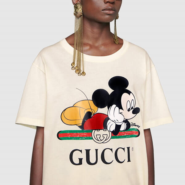 限定コラボ グッチ Disney 2020SS ミッキーマウスTシャツ☆2色