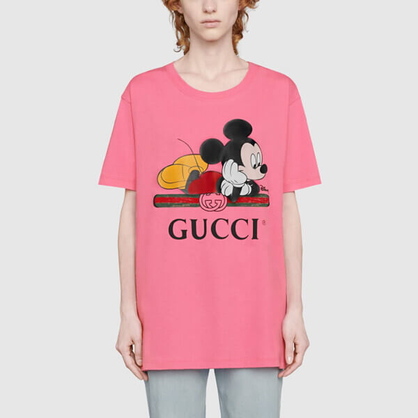 限定コラボ グッチ Disney 2020SS ミッキーマウスTシャツ☆2色