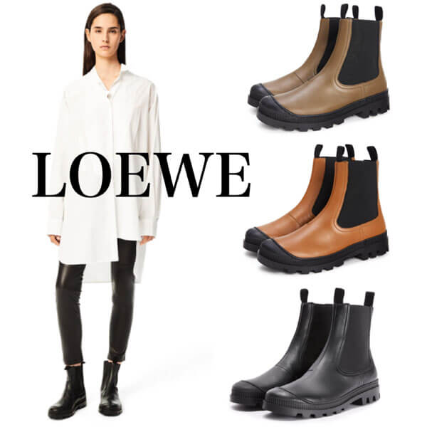 LOEWE ロエベ サイドゴアブーツ-