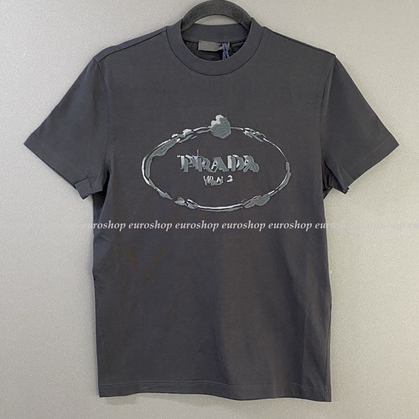 ☆プラダ☆刺しゅうロゴ Tシャツ 2カラー♪UJN555|スーパーコピー