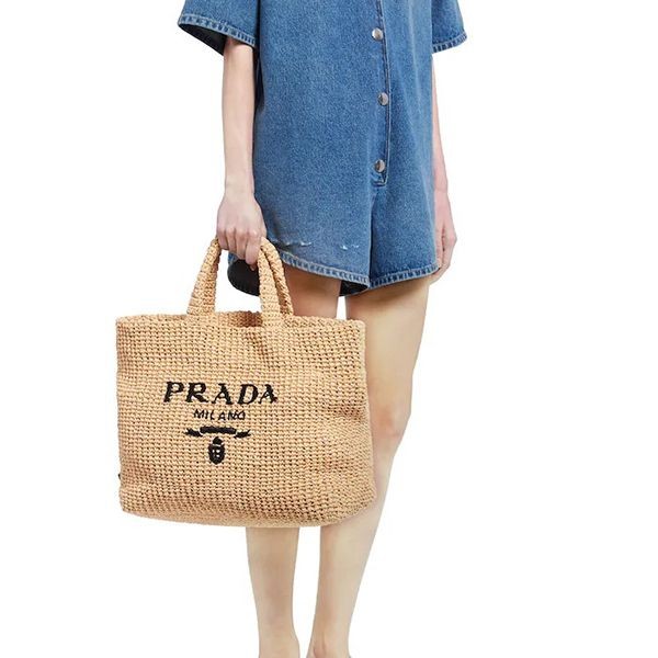2021SS[プラダ コピー]Raffiatotebag☆かごバッグ☆ラフィアトート 