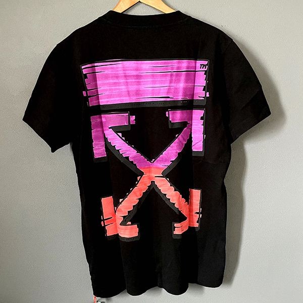 オフホワイト Tシャツ コピー★Marker Arrow スリムフィット Tシャツ 21053108 新年の贈り物 offwhite リバーシブルT & 17FW Tシャツ/カットソー(半袖/袖なし)