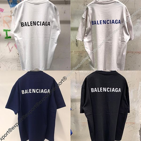 争奪戦♡バレンシアガ Tシャツ コピー☆メンズ背中ロゴミディアム 