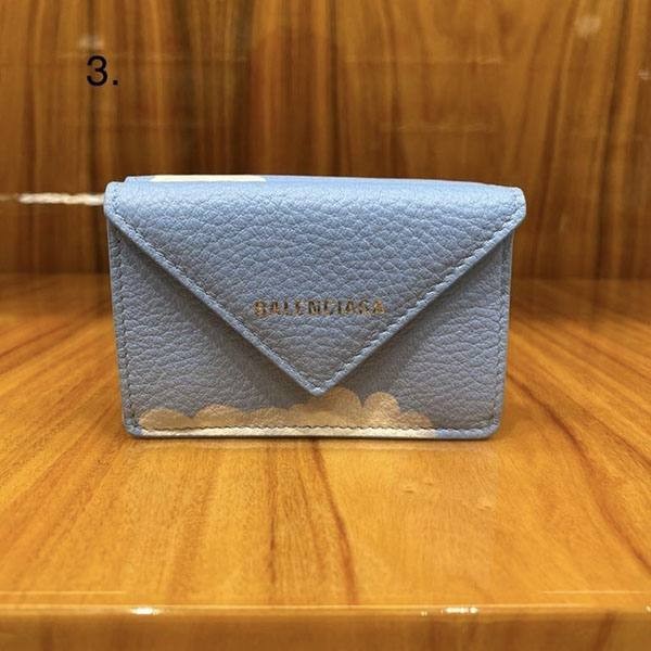 バレンシアガ ウォレット 偽物】ペーパー ミニウォレット 三つ折り財布  
