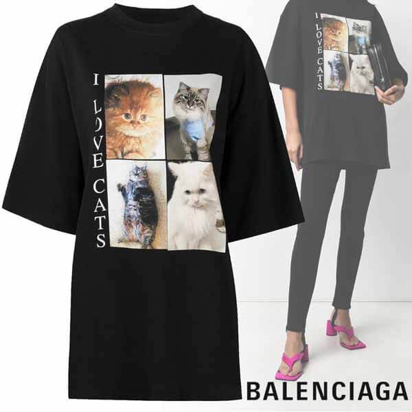 21新作 バレンシアガ I Love Cats プリント Tシャツ コピー 21新作 バレンシアガ I Love Cats プリント Tシャツ コピー