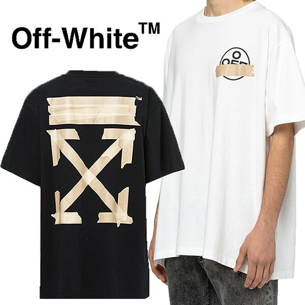 Off-White オフホワイト/アロープリントTシャツ/ブラック