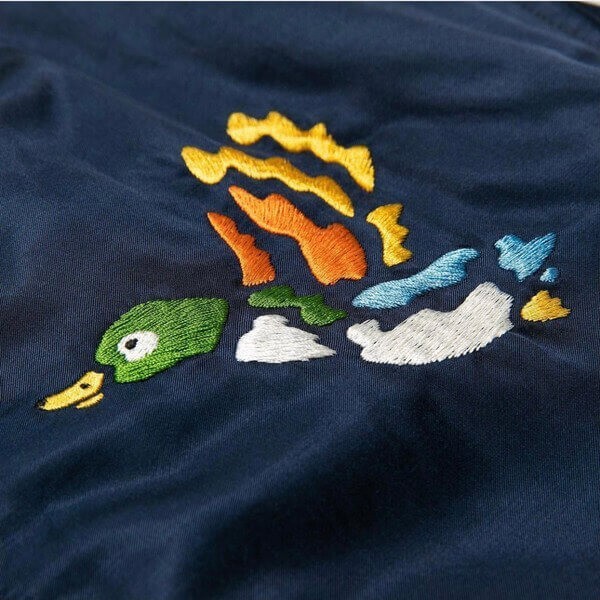 21SS ヒューマンメイド スカジャン 偽物☆グラフィックサテンブルゾン  