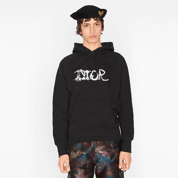 DIOR ピータードイグ 刺繍パーカー 黒 M 【公式通販】