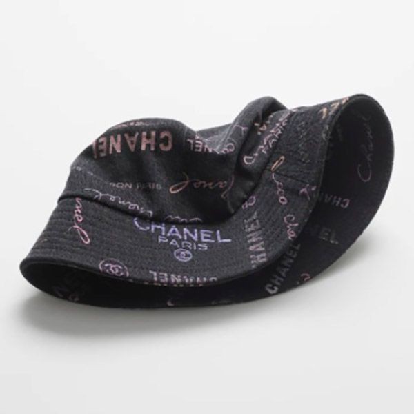 CHANEL シャネル 帽子 バケットハット ブラック Mサイズ