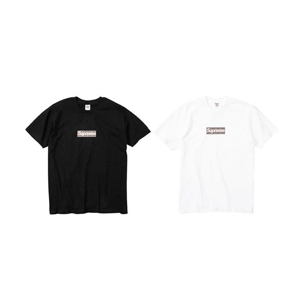 シュプリーム 偽物バーバリー Tシャツ Box Logo Tee ボックスロゴ 2色 