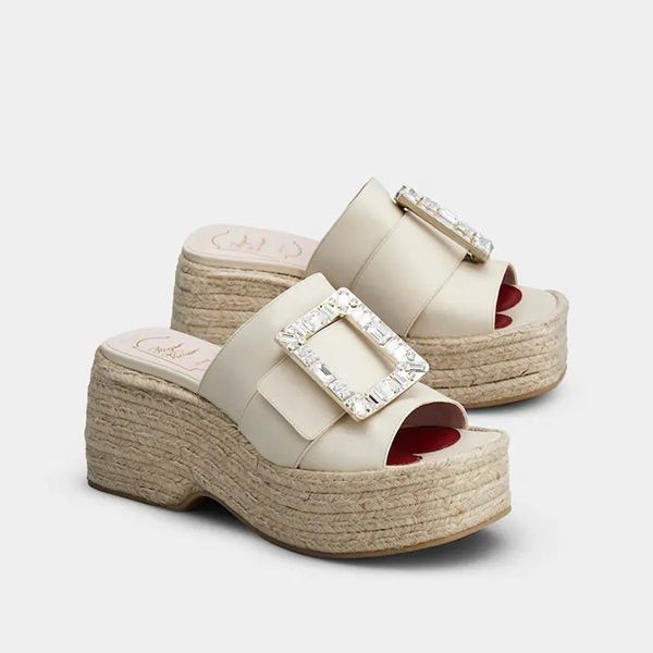 ロジェヴィヴィエエスパドリーユストーン付きサイズ37