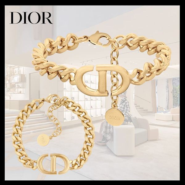 すぐ届く】ディオール CD NAVY ブレスレット ゴールド 偽物  