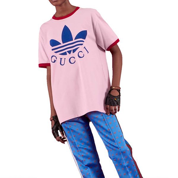 コラボ☆】アディダス×グッチ コットン ジャージ Tシャツ コピー コラボ☆】アディダス×グッチ コットン ジャージ Tシャツ コピー