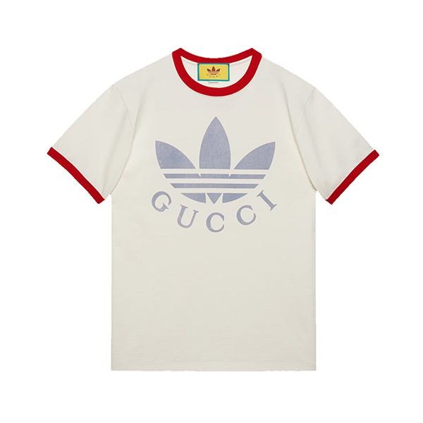 コラボ☆】アディダス×グッチ コットン ジャージ Tシャツ コピー コラボ☆】アディダス×グッチ コットン ジャージ Tシャツ コピー