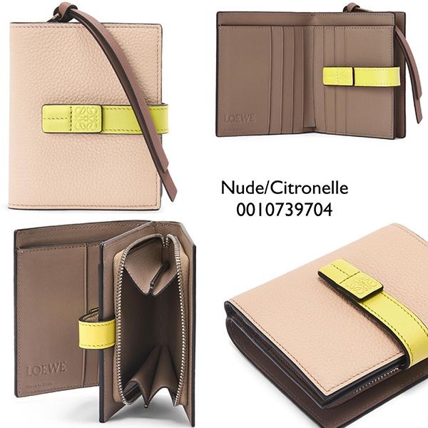 LOEWE コンパクト財布 コンパクト ウォレット（シャイニーナパカーフ） グリーン - LOEWE