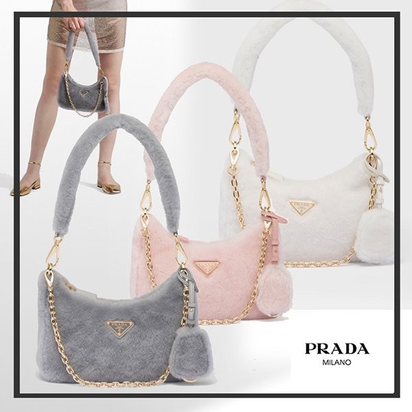 PRADA カナパ ファー 妖しく トート