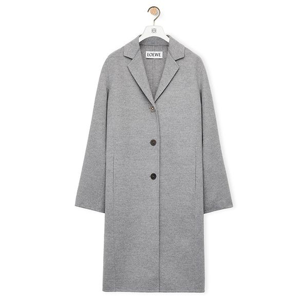 LOEWE アナグラムボタン ウールカシミヤ ダブルフェイスコート