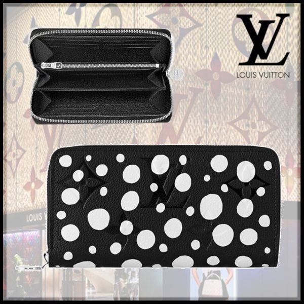 ルイヴィトン　草間彌生　コラボ　エピ　長財布　ジッピーウォレット　数量限定 明日着 限定 LV×草間彌生コラボ♪ オールレザー 長財布 ZIPPY