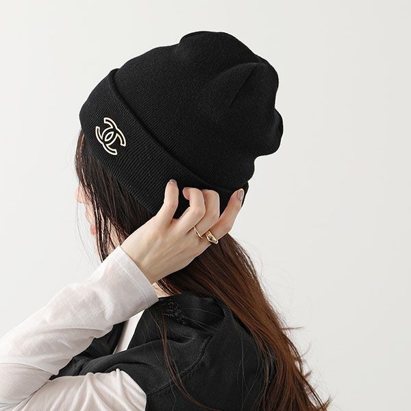 新作》ユニセックス☆【CHANEL】ニット帽 (CHANEL/ニット