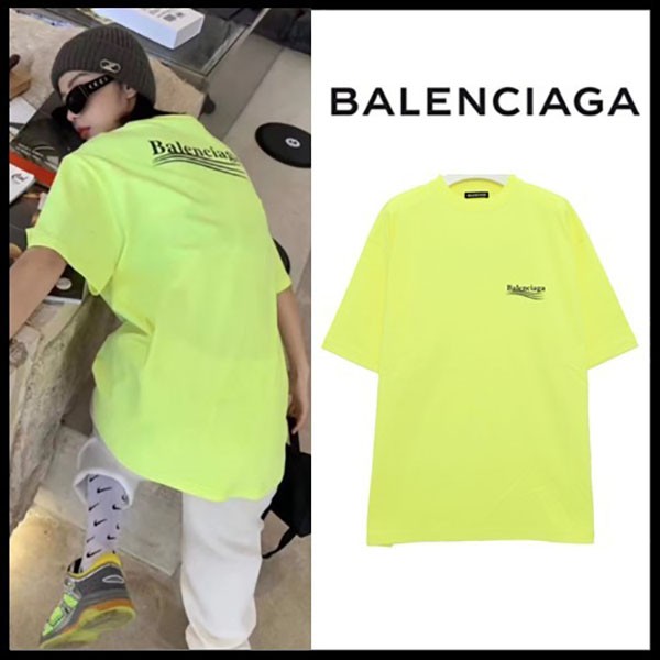 BALENCIAGA - バレンシアガ Tシャツ ネオンイエロー オーバーサイズ 蛍光 ロゴ メンズの通販 by  ☺︎プロフィール必読お願いいたします☺︎｜バレンシアガならラクマ
