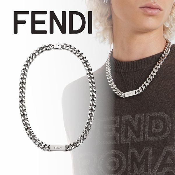 FENDI ロゴプレート　ネックレス FENDI ネックレス 7AJ544 B08 ロゴプレート(505812683