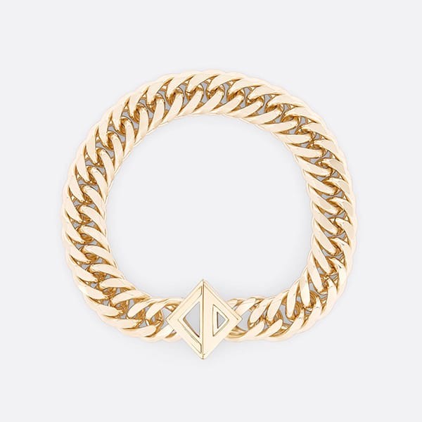 Dior CD Diamond Logo Chain Link Bracelet L Silver | eBay