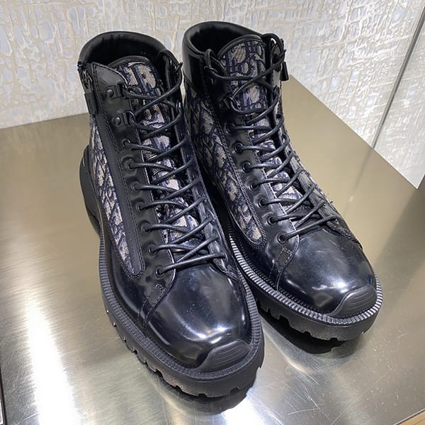 Christian Dior ショートブーツ オブリーク大人気 35.5 Christian Dior ショートブーツ オブリーク大人気 35.5
