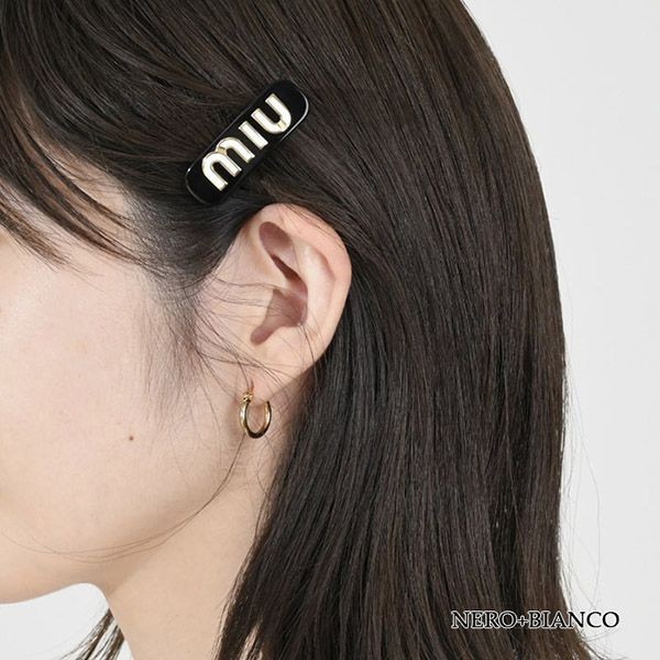 MIUMIU ミュウミュウ】プレックス×メタルヘアクリップ