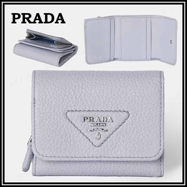 PRADA プラダ ヴィッテロダイノ コンパクトウォレット ホワイト プラダ ヴィッテロダイノ 1ML050 レザー コンパクトウォレット