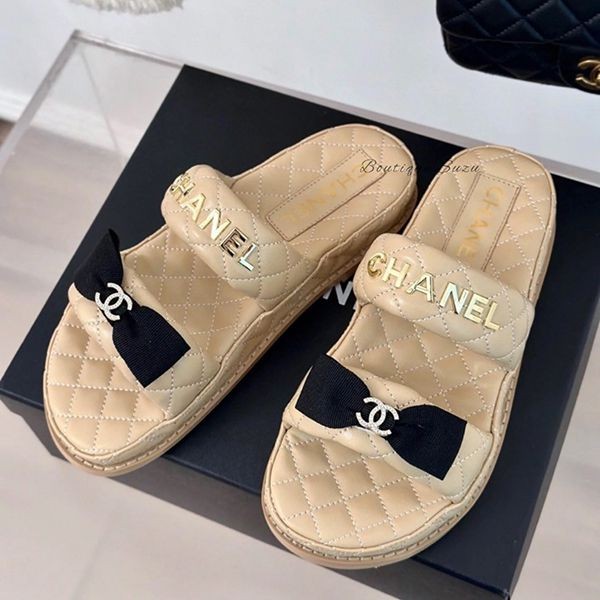 【25P☆リボンで可愛らしく☆】CHANEL サンダル CCロゴ 姫リボンで可愛くフェミニンな足元♪】CHANEL サンダル CCロゴ
