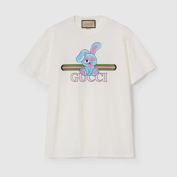 人気No1グッチ プリント コットンジャージー Tシャツ 激安