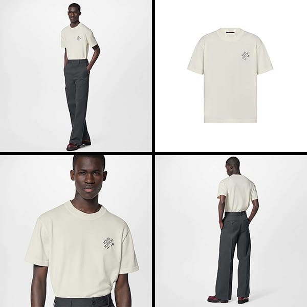 ルイヴィトン チェーンディテール クルーネック 半袖Ｔシャツ コットン ホワイト チェーンディテールTシャツ ｜ルイ・ヴィトン 公式サイト - 1ABB26
