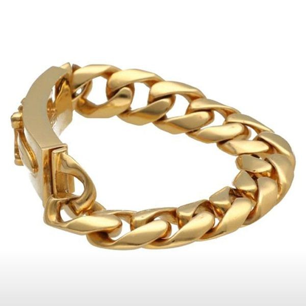 クロムハーツ ダガーIDブレスレット 偽物 22K イエローゴールド