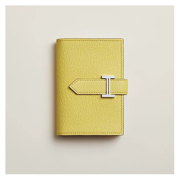 【ビタミンカラー】HERMES 財布★ベアン ミニ イエロー＆ブルー ビタミンカラー】HERMES 財布☆ベアン ミニ イエロー＆ブルー