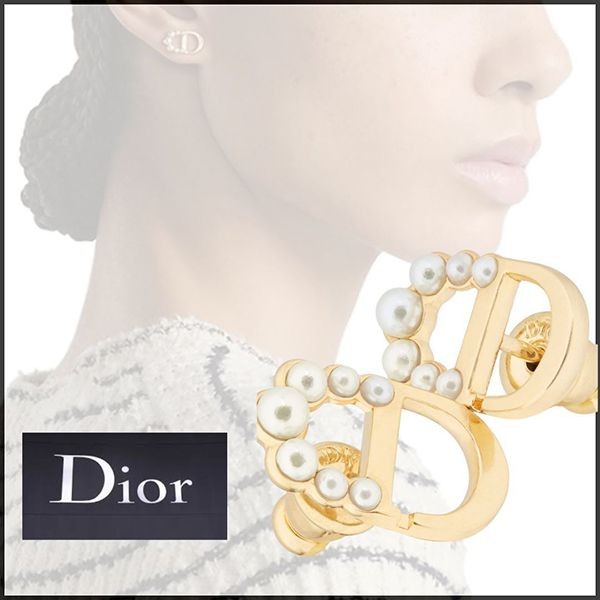 DIORゴールド スタッドピアス 小型