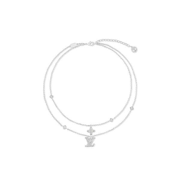 国内完売*ルイヴィトン*Lady LV シルバーパラジウム ネックレス コピー