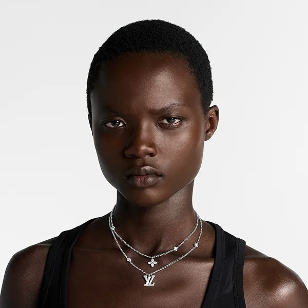 国内完売*ルイヴィトン*Lady LV シルバーパラジウム ネックレス コピー