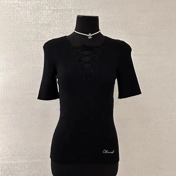 シャネル カットソー 半袖 激安 フロントリボン P78643-K11389