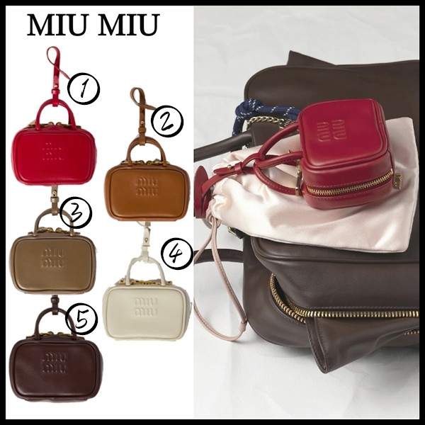 関税/送料込◇miumiu◇レザー マイクロ バッグ アクセサリー