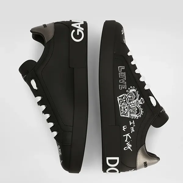 ドルチェ&ガッバーナ Portofino クラウンロゴパッチ スニーカー ドルチェ&ガッバーナ Portofino クラウンロゴパッチ スニーカー