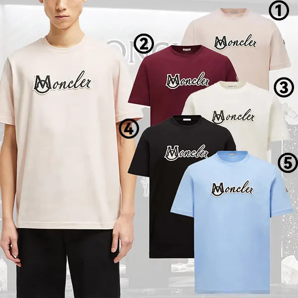 大人もOK！MONCLER2024春夏 ロゴ刺しゅう入り Tシャツ 12A/14A