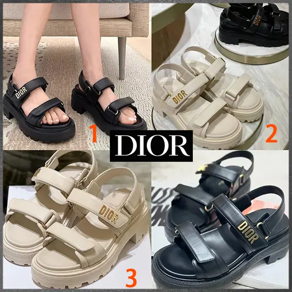 ☆日本!!人気！ディオール Dioract プラットフォーム サンダル